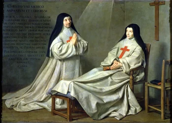 Porträt von Mutter Catherine-Agnes Arnauld (1593-1671) und Schwester Catherine von St. Suzanne Champaigne (1636-86), der Tochter des Künstlers, 1662